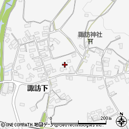 秋田県大館市大茂内諏訪下191周辺の地図