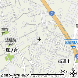 秋田県大館市釈迦内街道上49周辺の地図