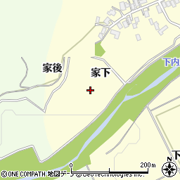 秋田県大館市松木家下周辺の地図