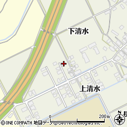 秋田県大館市釈迦内下清水33周辺の地図