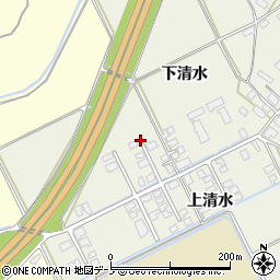 秋田県大館市釈迦内下清水35-1周辺の地図