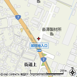 秋田県大館市釈迦内街道上154周辺の地図