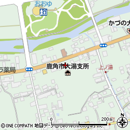 秋田県鹿角市十和田大湯中田周辺の地図