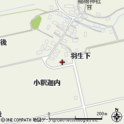 秋田県大館市釈迦内小釈迦内59周辺の地図
