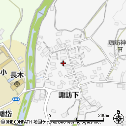 秋田県大館市大茂内諏訪下139周辺の地図