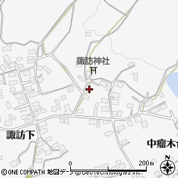秋田県大館市大茂内諏訪下184-1周辺の地図