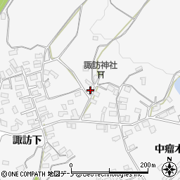 秋田県大館市大茂内諏訪下185-1周辺の地図