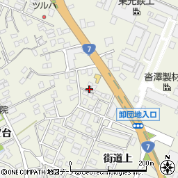 秋田県大館市釈迦内街道上139周辺の地図