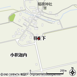 秋田県大館市釈迦内羽生下59周辺の地図