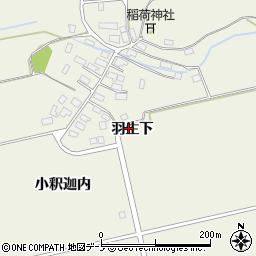 秋田県大館市釈迦内羽生下周辺の地図