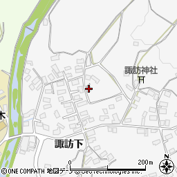 秋田県大館市大茂内諏訪下132周辺の地図