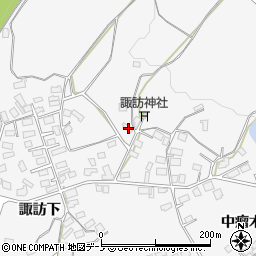 秋田県大館市大茂内諏訪下86周辺の地図