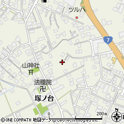 秋田県大館市釈迦内街道上44周辺の地図