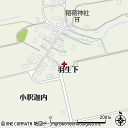 秋田県大館市釈迦内小釈迦内48周辺の地図