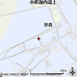 秋田県大館市下代野笹森56周辺の地図
