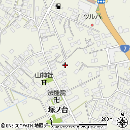 秋田県大館市釈迦内稲荷山下30周辺の地図