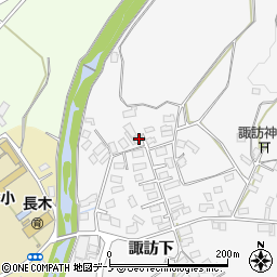 秋田県大館市大茂内諏訪下123-2周辺の地図