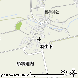 秋田県大館市釈迦内小釈迦内11周辺の地図