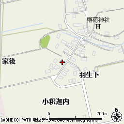 秋田県大館市釈迦内小釈迦内2周辺の地図