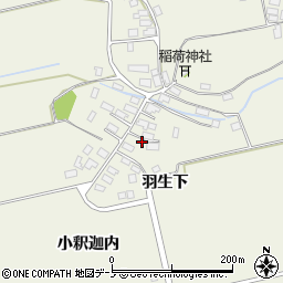 秋田県大館市釈迦内小釈迦内13周辺の地図