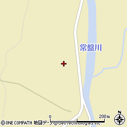 秋田県能代市常盤湯ノ前周辺の地図