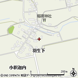 秋田県大館市釈迦内小釈迦内16周辺の地図