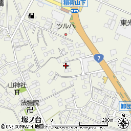 秋田県大館市釈迦内稲荷山下240周辺の地図