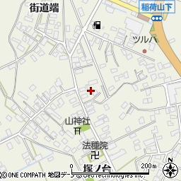 秋田県大館市釈迦内稲荷山下32周辺の地図