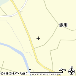 秋田県大館市岩瀬赤川38周辺の地図
