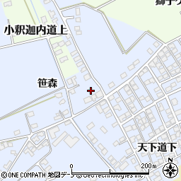 秋田県大館市下代野笹森9周辺の地図