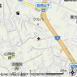 秋田県大館市釈迦内稲荷山下25周辺の地図