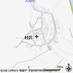秋田県鹿角郡小坂町大地村沢周辺の地図
