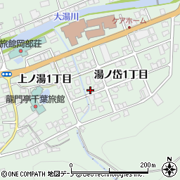 秋田県鹿角市十和田大湯上ノ湯２丁目周辺の地図