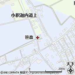 秋田県大館市下代野笹森周辺の地図