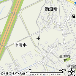 秋田県大館市釈迦内下清水1周辺の地図