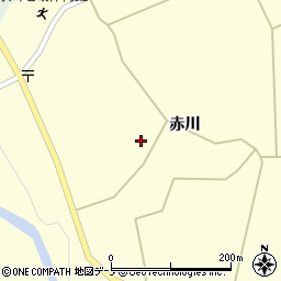 秋田県大館市岩瀬赤川52周辺の地図