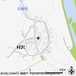 秋田県鹿角郡小坂町大地上村周辺の地図