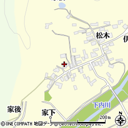 秋田県大館市松木周辺の地図