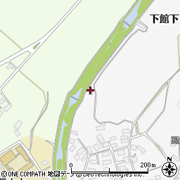 秋田県大館市大茂内下館下周辺の地図