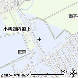 秋田県大館市下代野笹森14周辺の地図