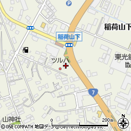 秋田県大館市釈迦内稲荷山下121周辺の地図