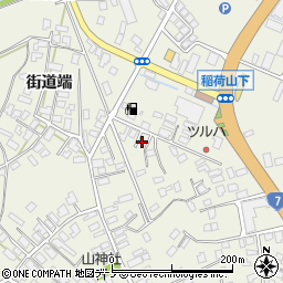 秋田県大館市釈迦内稲荷山下249周辺の地図