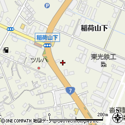 秋田県大館市釈迦内稲荷山下41周辺の地図