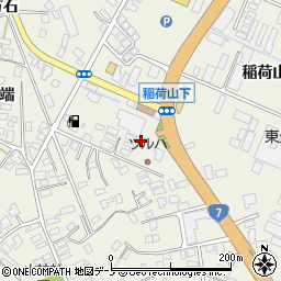 秋田県大館市釈迦内稲荷山下256周辺の地図