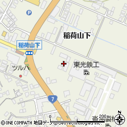 秋田県大館市釈迦内稲荷山下68周辺の地図