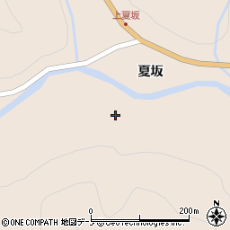 青森県田子町（三戸郡）夏坂（向川原）周辺の地図