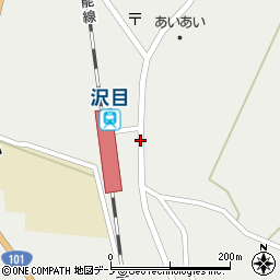 沢目駅前周辺の地図