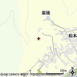 秋田県大館市松木家後周辺の地図