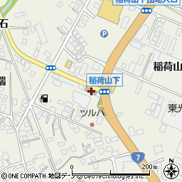 秋田県大館市釈迦内稲荷山下264周辺の地図