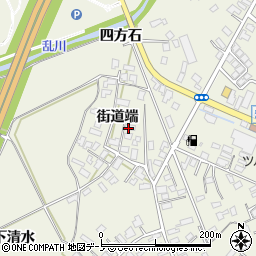 秋田県大館市釈迦内街道端周辺の地図